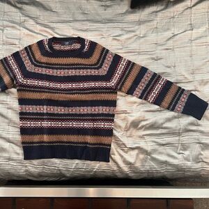 J. Crew 100% lambswool multi-color sweater